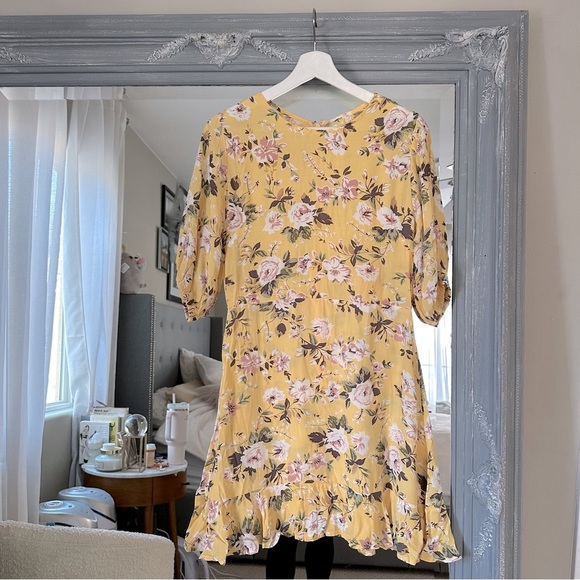 NEW Faithfull The Brand Jeanette Dress Yellow Floral XS - Picture 11 of 12